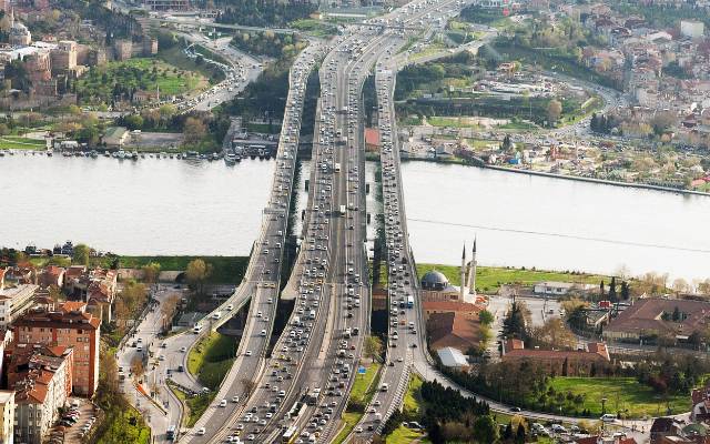 Istanbul Bridges featuring the Golden Horn Road Bridge