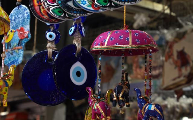 Nazar Boncuk amulet to ward of Evil Eye as found in market stalls throughout Istanbul